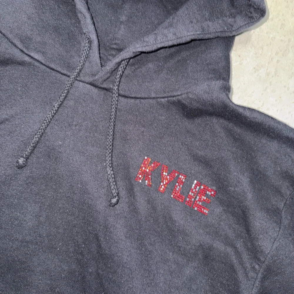 Black Hoodie‎ with Red Rhinestone KYLIE Logo